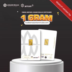 Emas ANTAM Logam Mulia Certicard – 1 gr